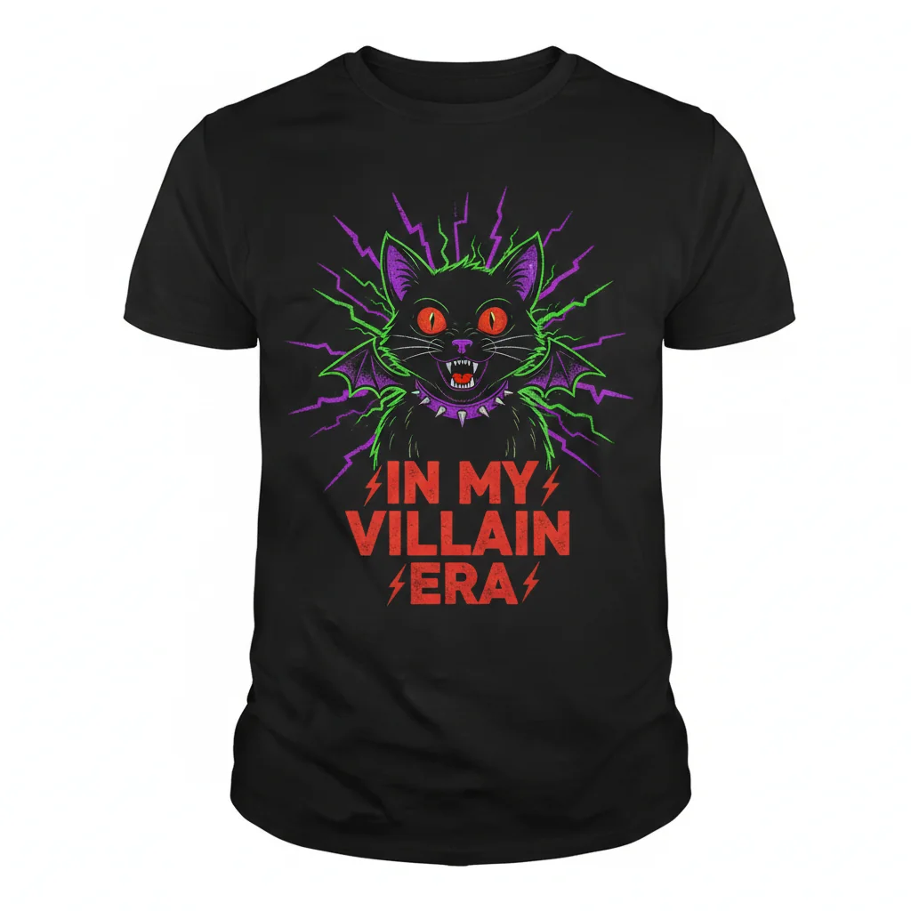 Villain Era Angry Cat Meme Unisex Classic T-Shirt – Fade-Resistant & Perfect Fit