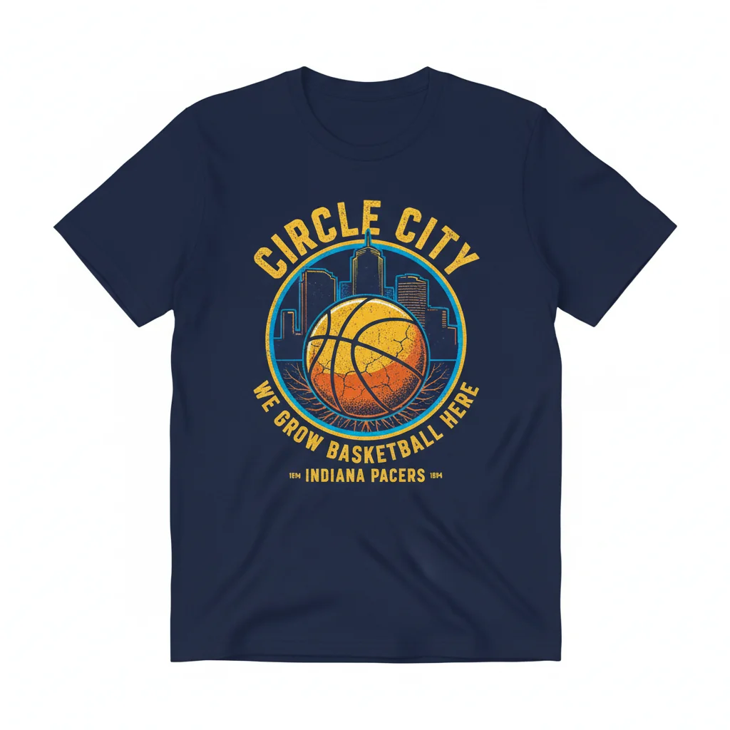 Indiana Pacers Circle City We Grow Basketball Here 1894 T-Shirt