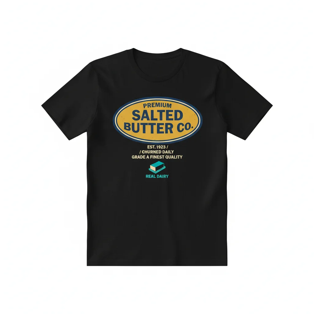 Salted Butter Shirt Information Display Board - Foodie Tee