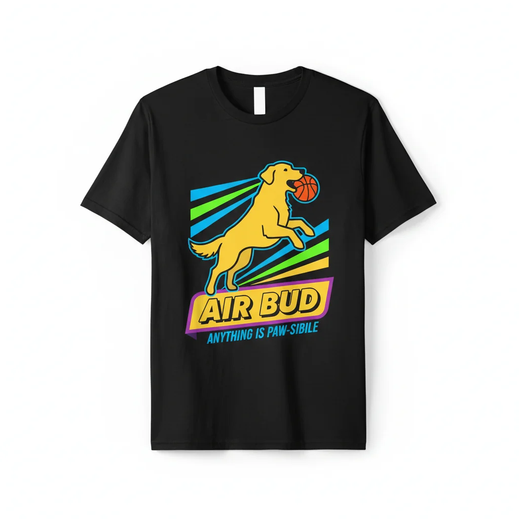 Air Bud Inspirational T-Shirt Men's Heavyweight Black - Size S