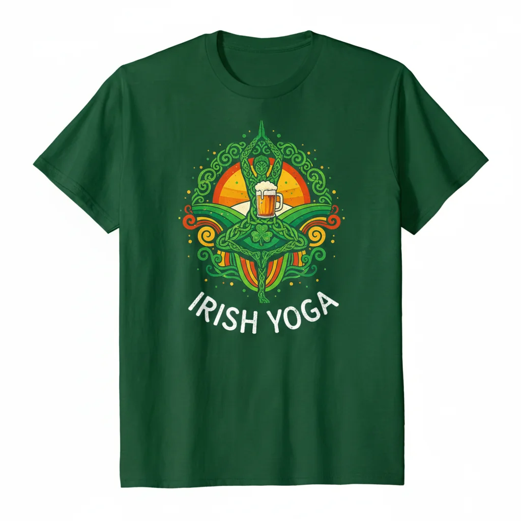 Embrace the Spirit: "Irish Yoga" Artistic Comfort Tee