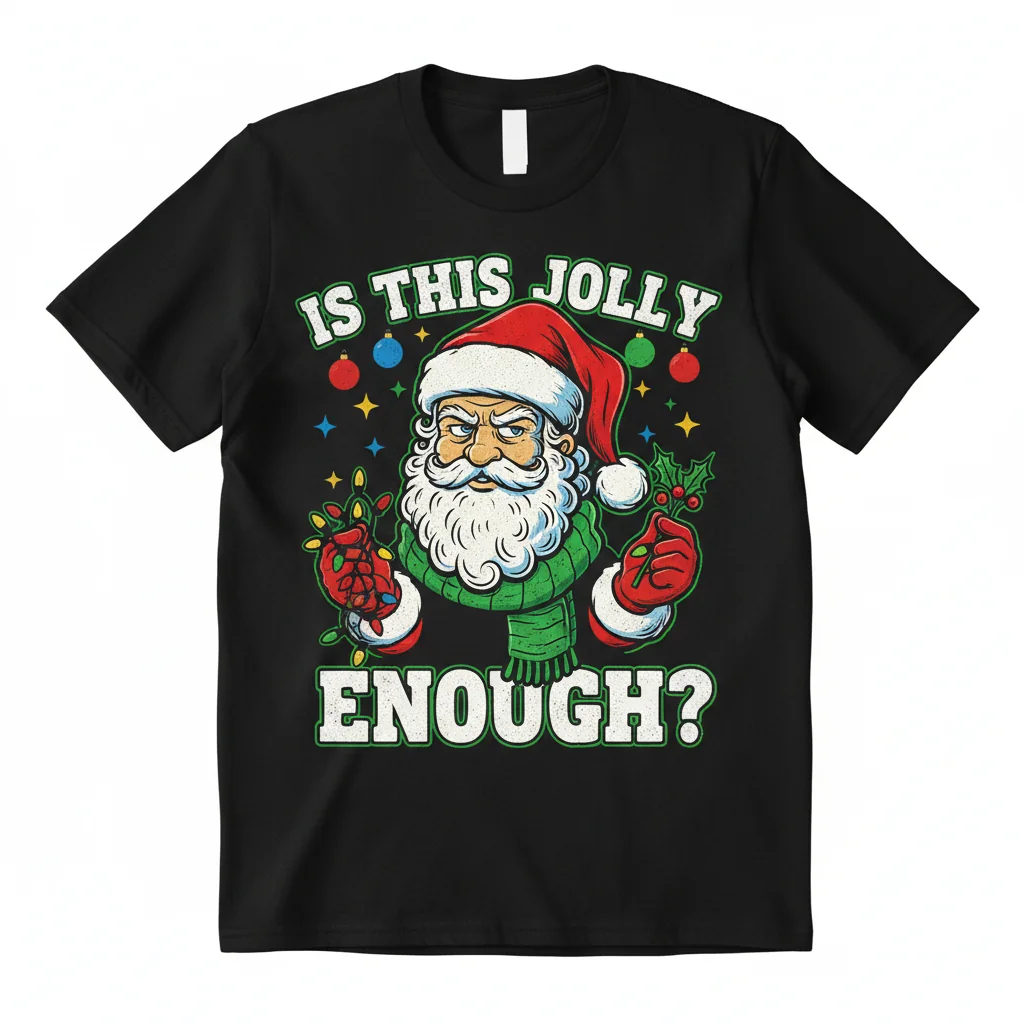 Is This Jolly Enough? Ultimate Comfort & Durability Christmas T-Shirt