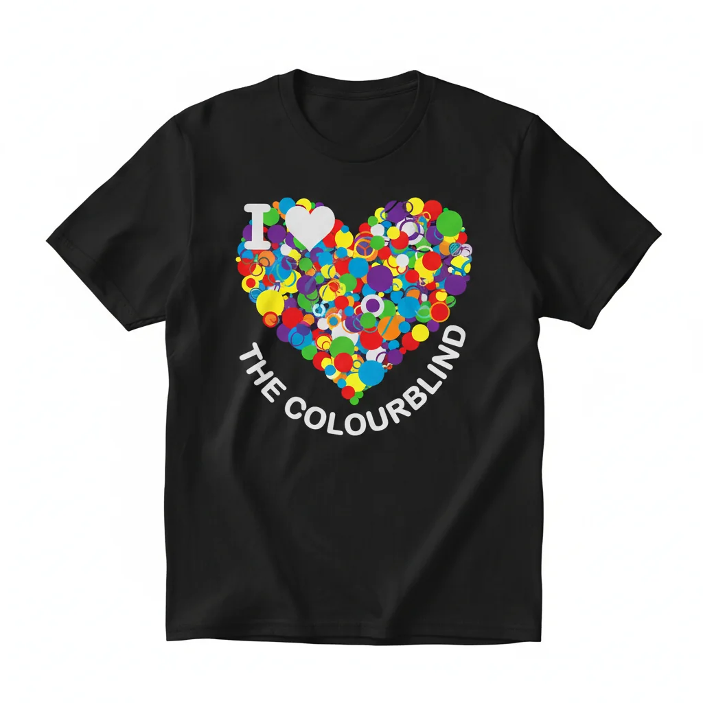 Ishihara Colourblind Test: I Heart the Colourblind Essential T-Shirt (AU/UK)