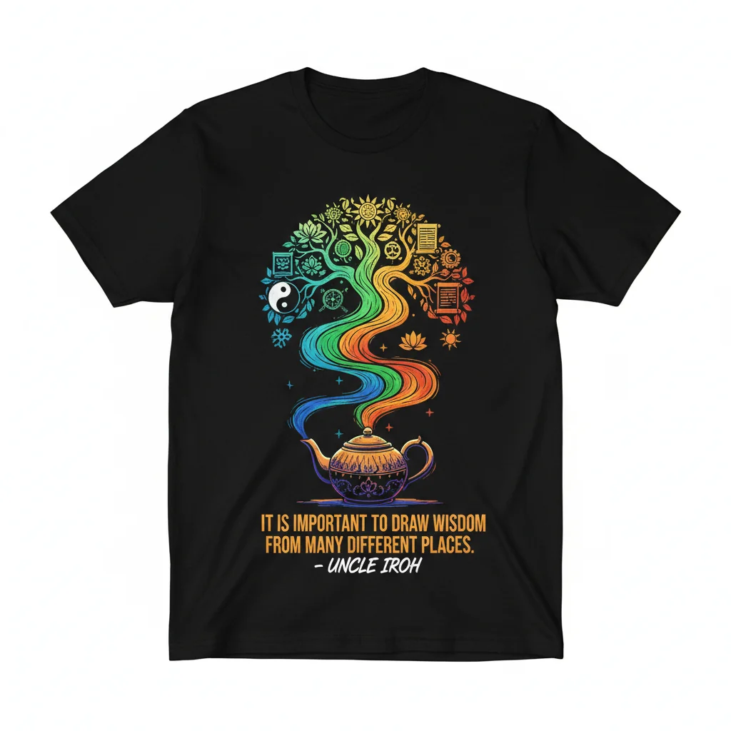 Uncle Iroh Wisdom Quote T-Shirt | "Draw Wisdom From Many Places" Tee