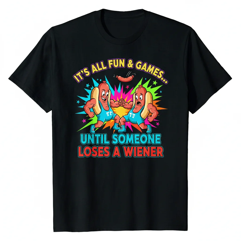 Es ist alles Spaß und Spiel, bis jemand einen Wiener verliert – Langlebiges lustiges T-Shirt
