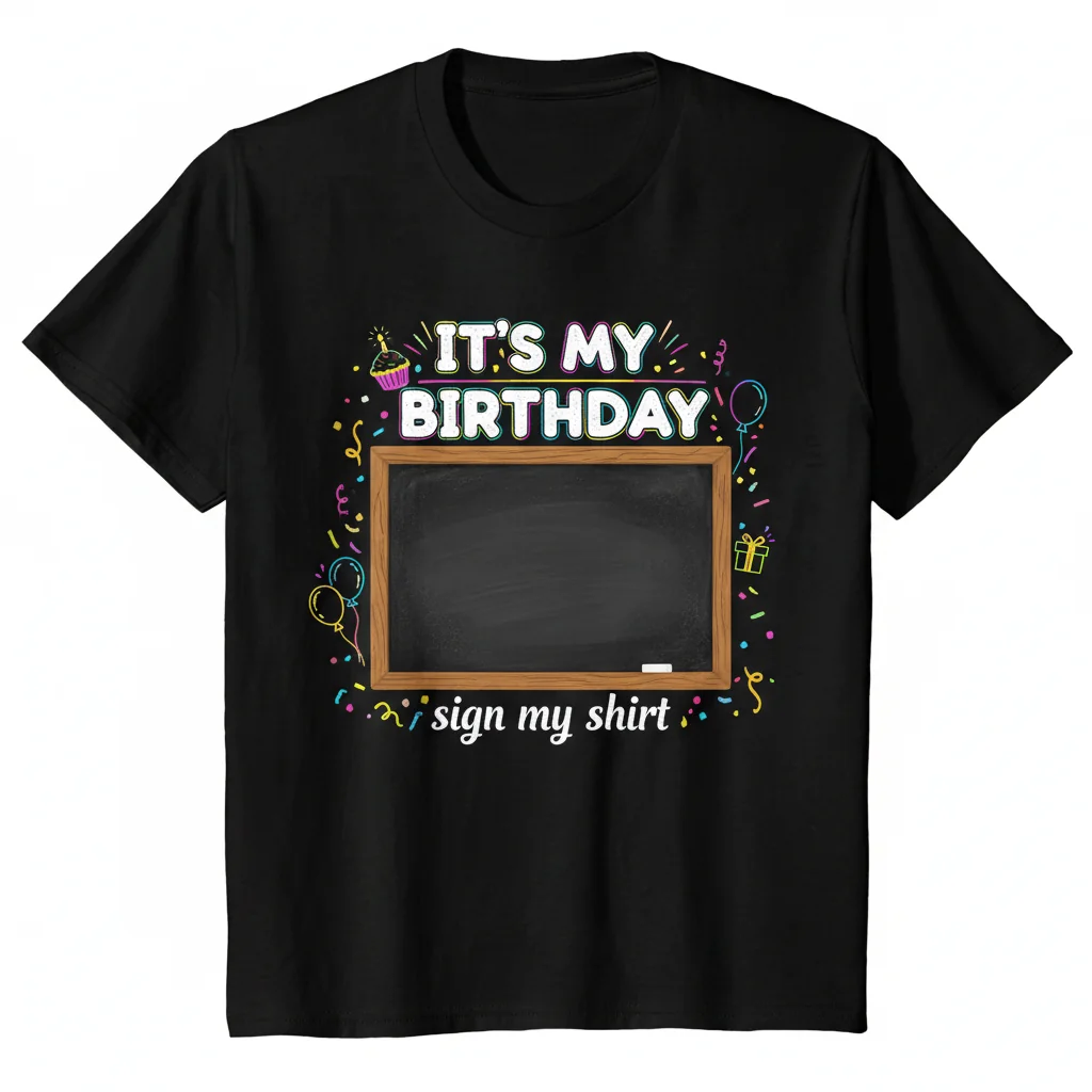 Celebrate YOU: 'It’s My Birthday, Sign My Shirt' Essential Tee