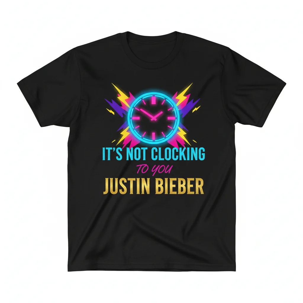 Camiseta Viral Justin Bieber "It’s Not Clocking To You" - Durabilidad Garantizada