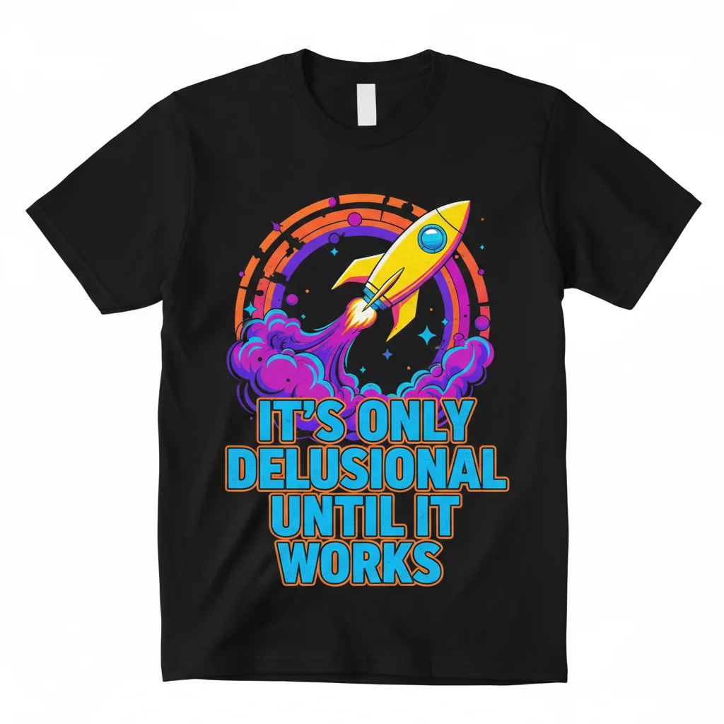 "It's Only Delusional Until It Works" Essential T-Shirt - Achieve Your Dreams Tee