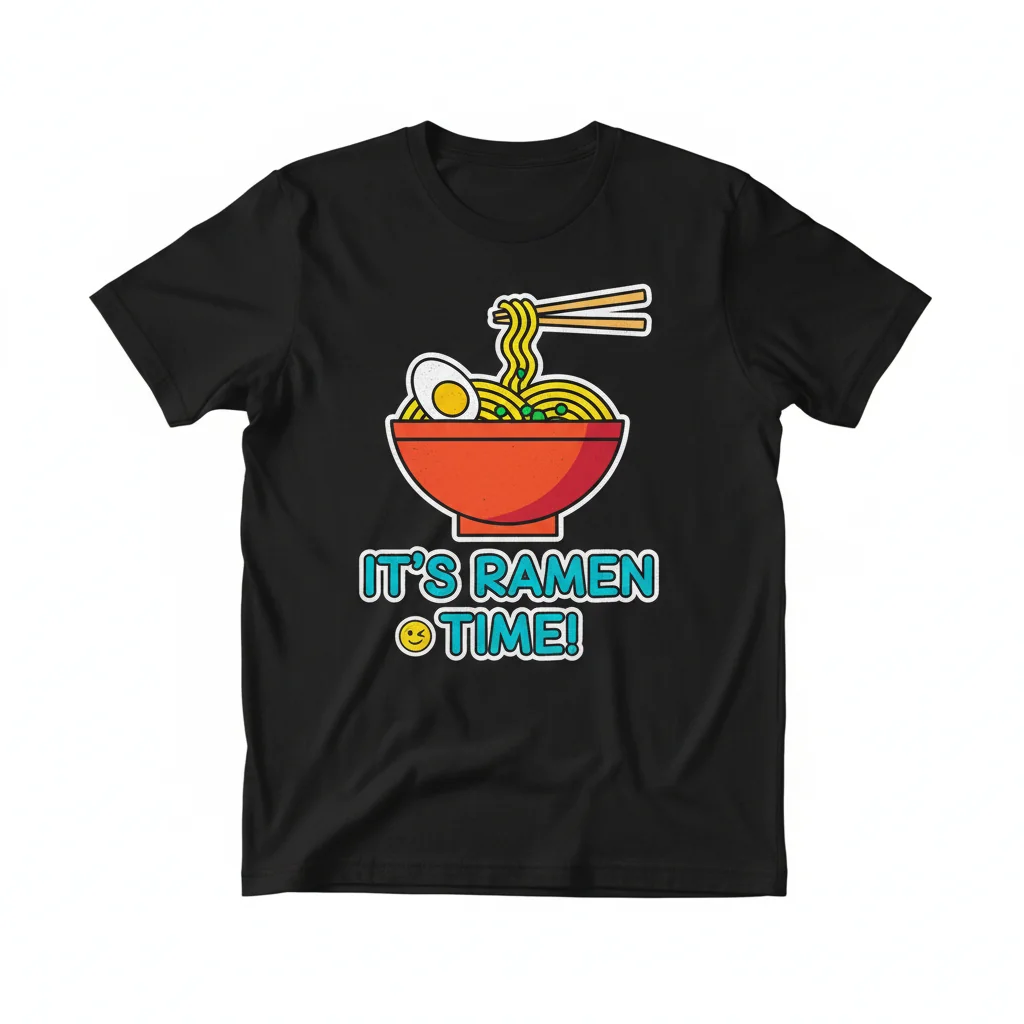 ITS RAMEN TIME - Funny Essential T-Shirt: Ultra-Durable & Fade-Resistant