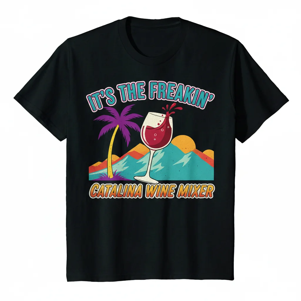 Catalina Wine Mixer Essential T-Shirt – Premium Cotton Crew Neck Tee for Movie Fans
