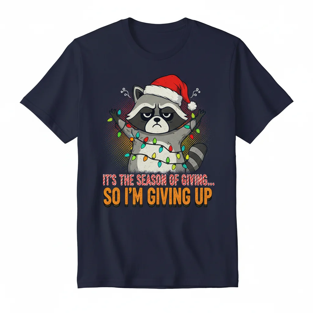 Season of Giving Up - Holiday Raccoon Essential T-Shirt