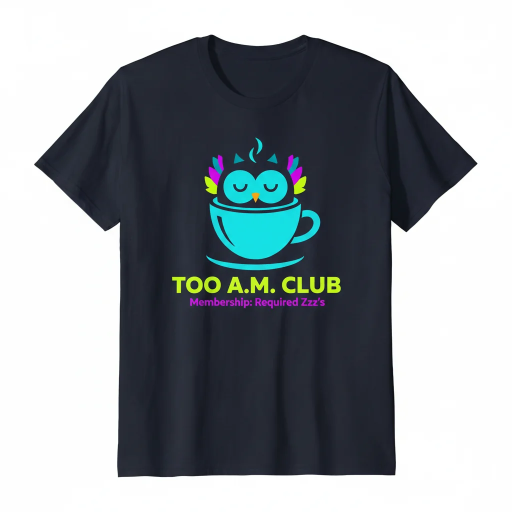 It's "Too A.M. For Me" T-Shirt | Funny Morning Quote Tee for Sleep Lovers