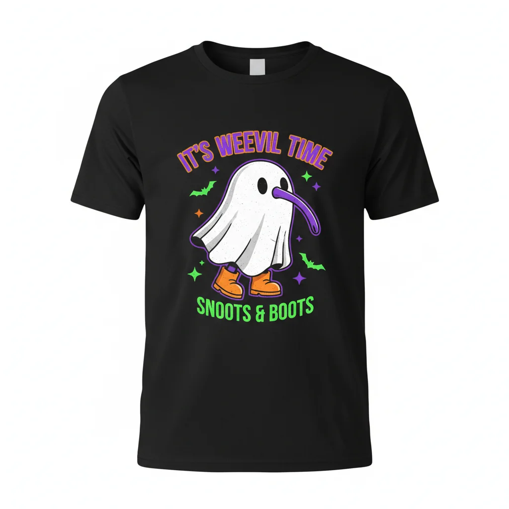 Weevil Time Ghost Costume Halloween T-Shirt - Snoots & Boots Essential Tee