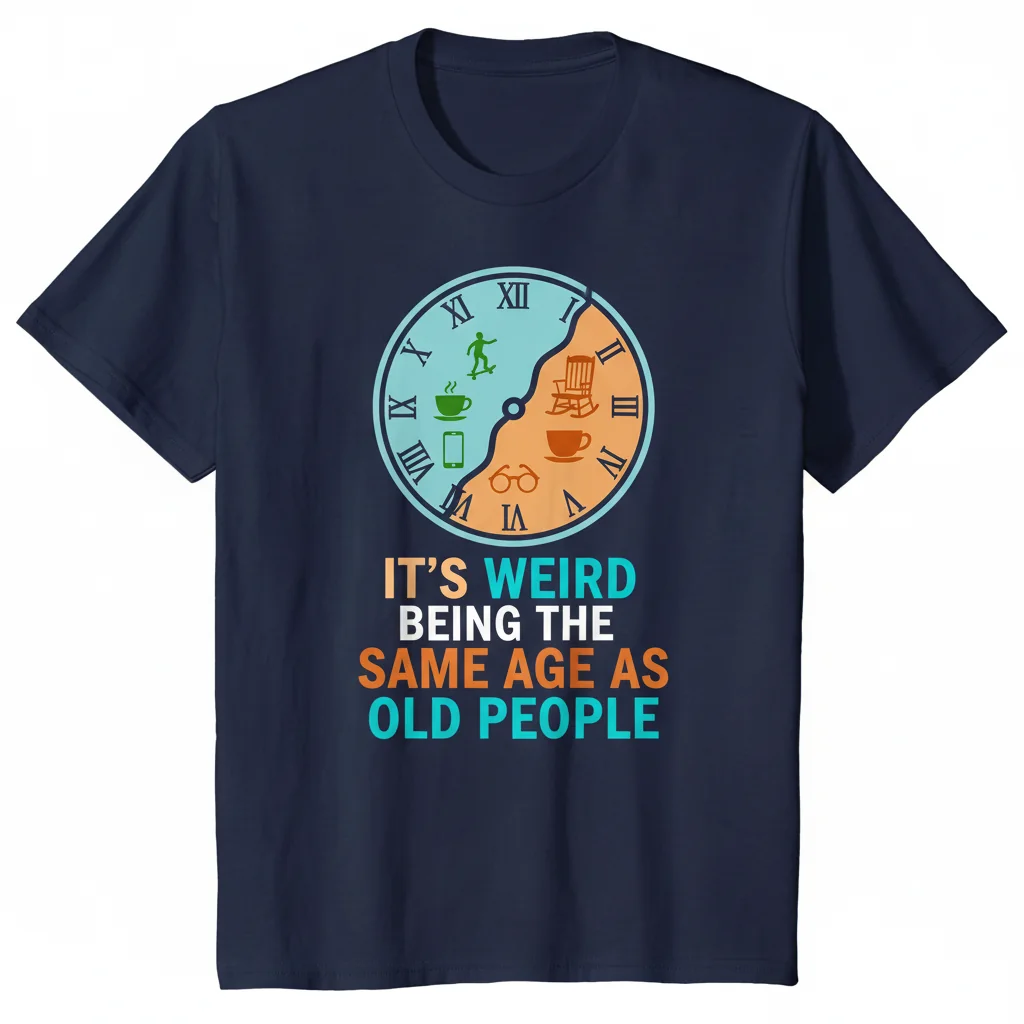 Weird Being Same Age As Old People Funny T-Shirt