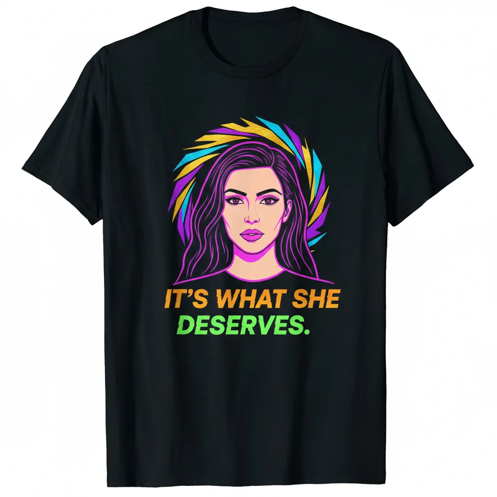 Kim K "It's What She Deserves" Essential Tee