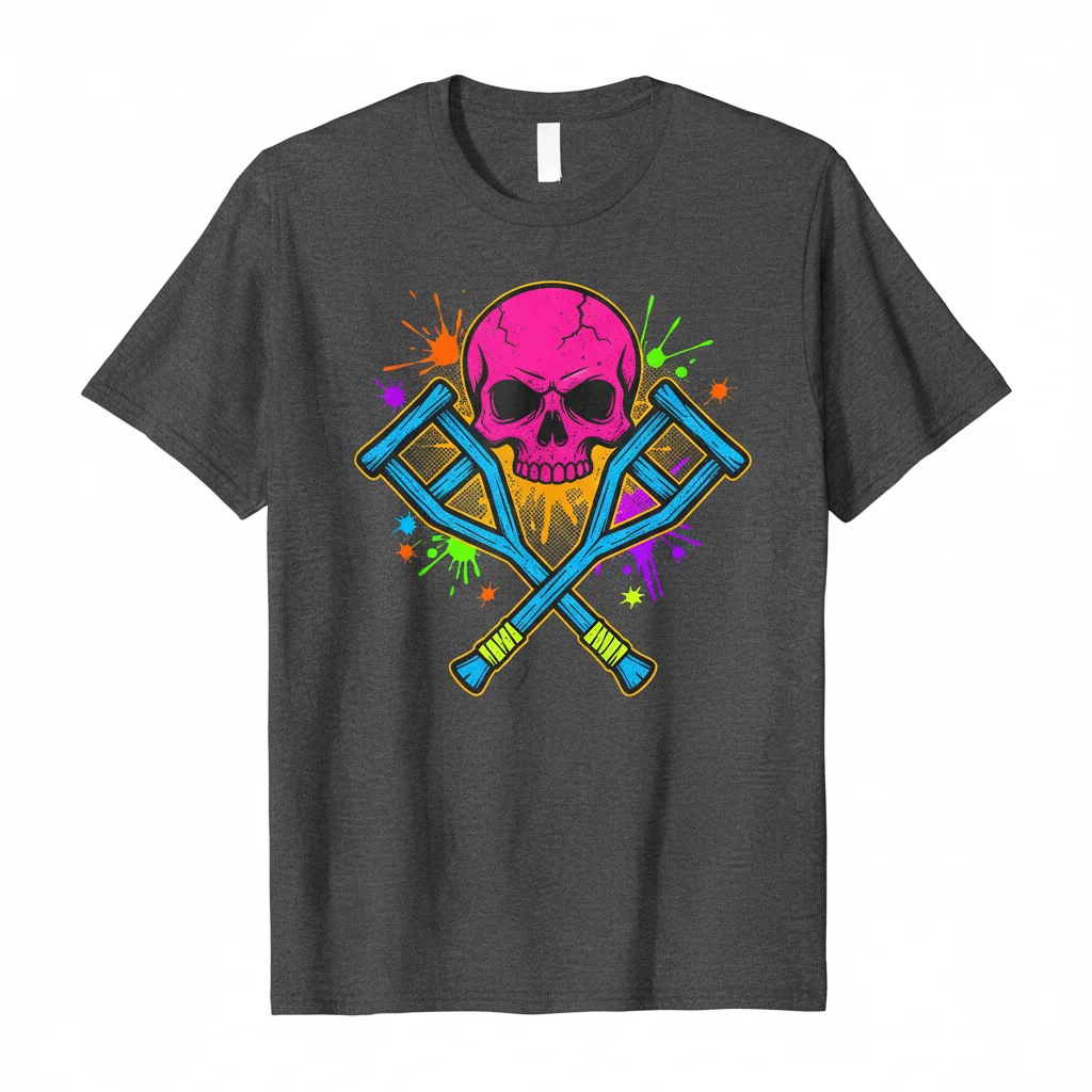 Jackass Skull and Crutches: A Symbol of Unbreakable Spirit Essential Tee