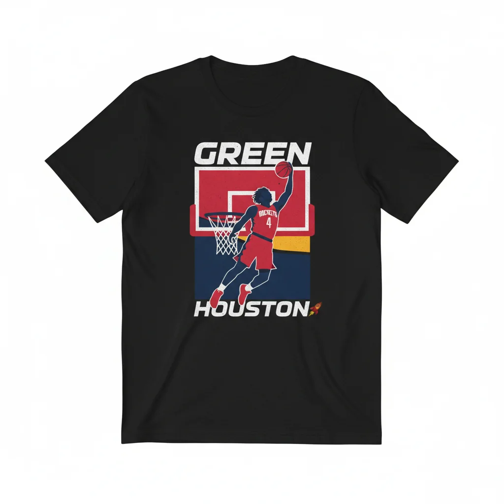 The Green Light: Jalen Green Houston Rockets Inspired Art Tee