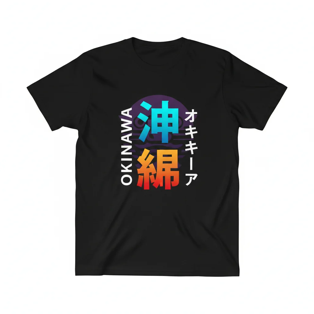 Camiseta Esencial "Japan Okinawa Kanji" para Hombre y Mujer – 100% Algodón Peinado Anillado