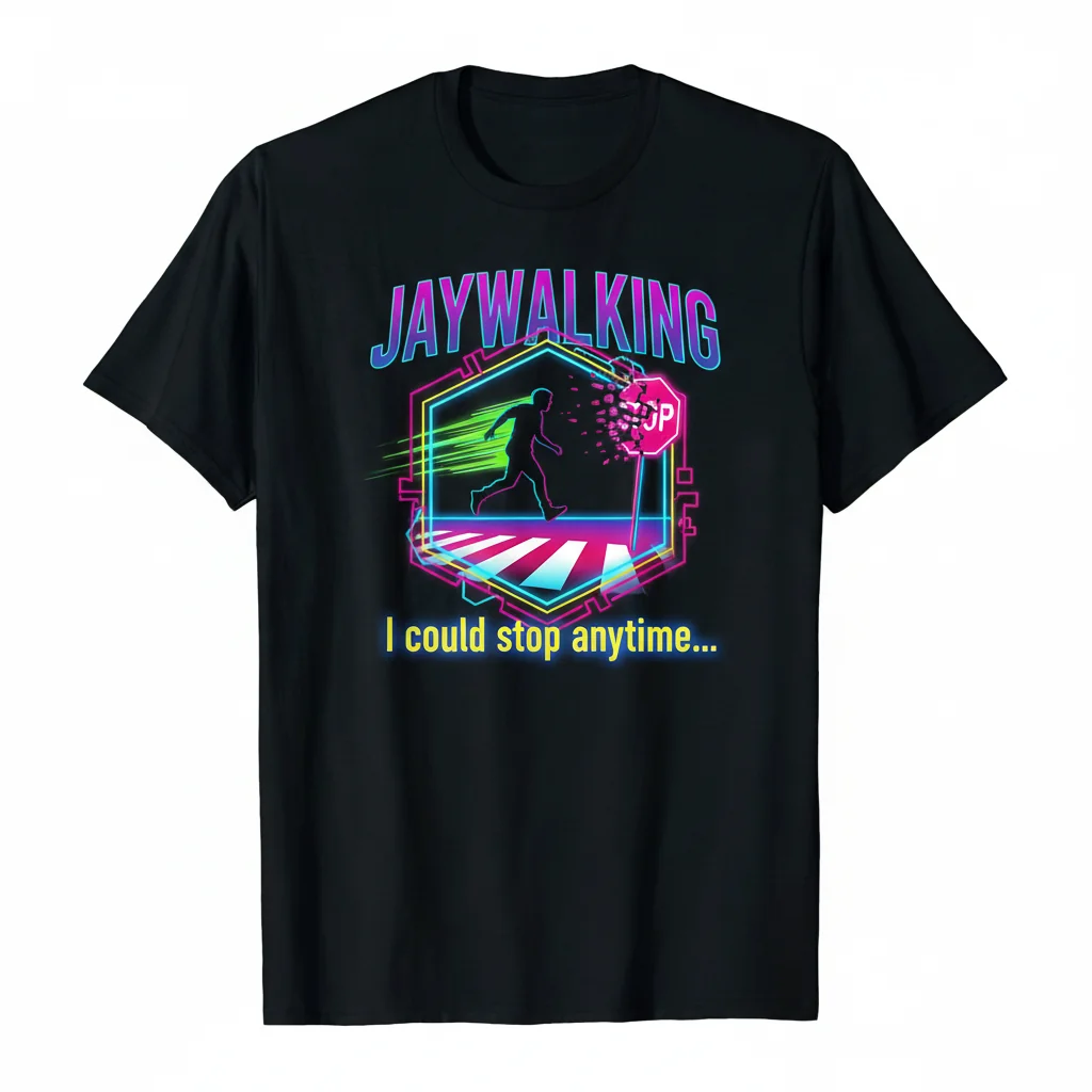Jaywalking Essential T-Shirt: 'I Could Stop Anytime' Urban Pedestrian Tee