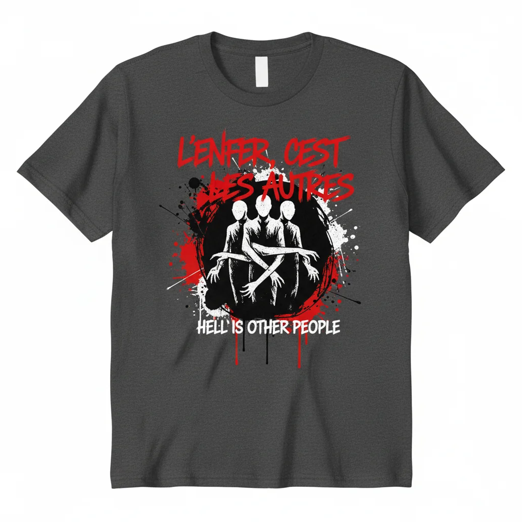 Sartre's Echo: "L'enfer, c'est les autres" - Premium Essential T-Shirt