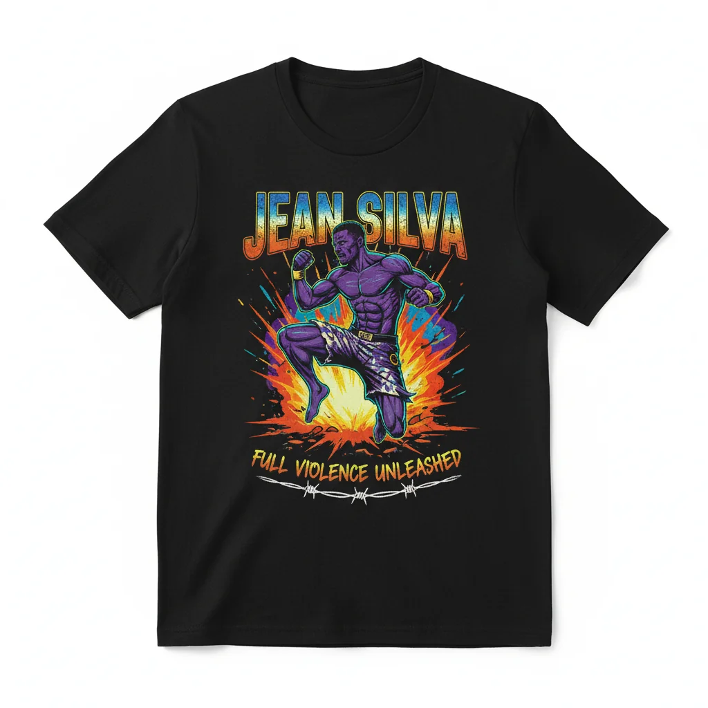 Camiseta Jean Silva Full Violence Unleashed Posa Gráfica
