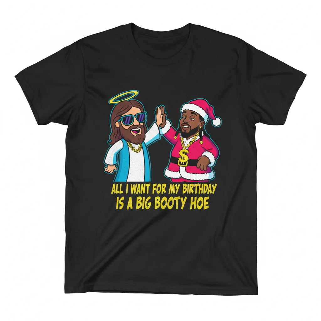 Jesus and 2 Chainz 'All I Want For My Birthday' T-Shirt