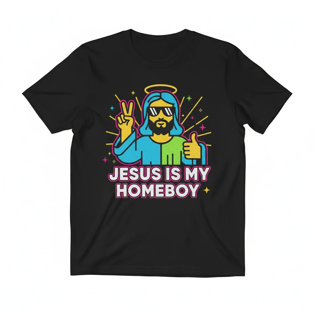 Jesus Is My Homeboy Essential T-Shirt – Premium Cotton Graphic Tee