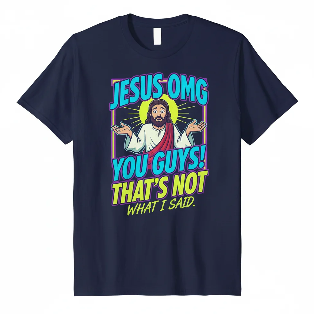 Jesus OMG You Guys That's Not What I Said - Funny Sarcastic Quote T-Shirt