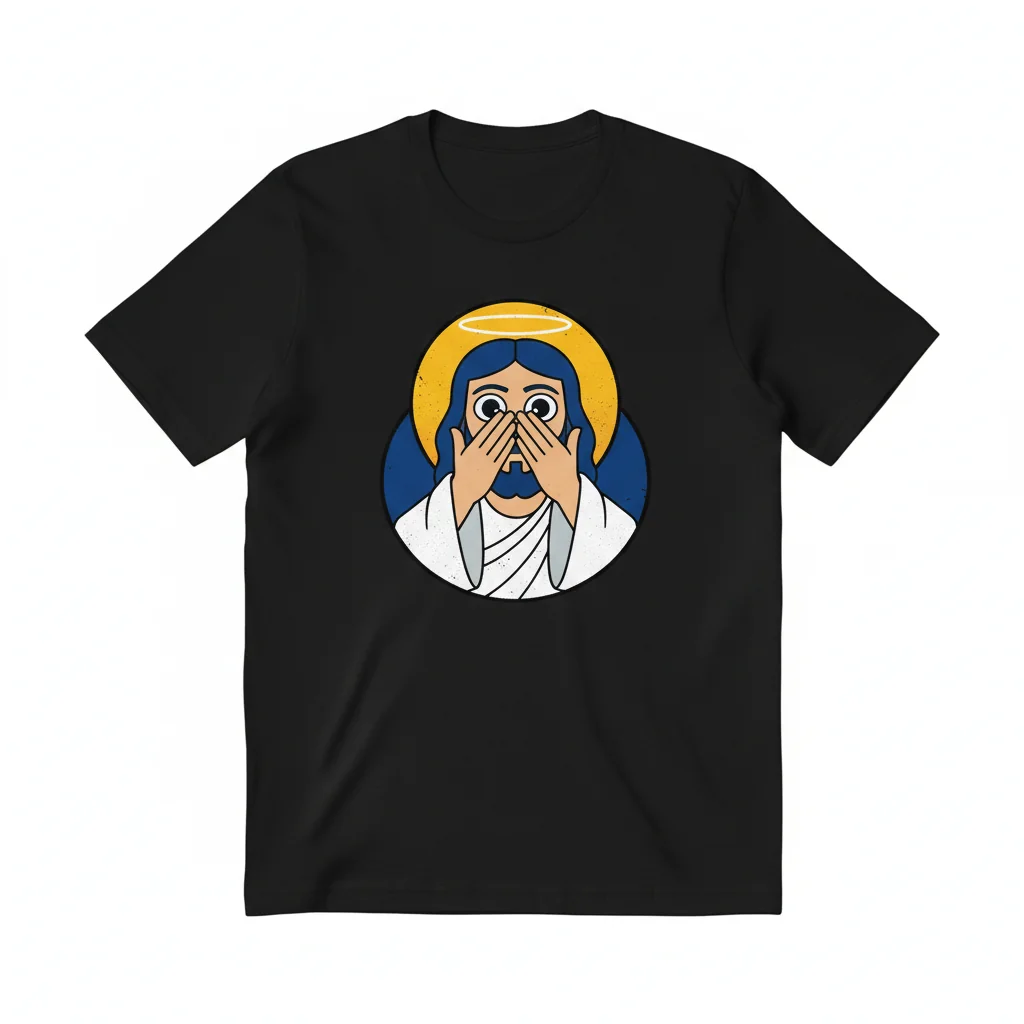Jesus Peekaboo Essential T-Shirt - Christian Faith & Humor Apparel