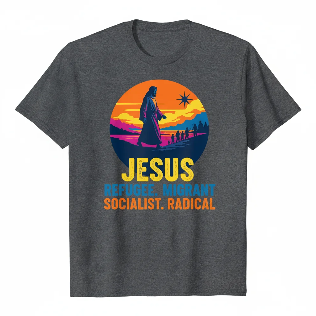 Jesus Refugee Migrant Socialist Radical Essential T-Shirt - Bold Statement Tee