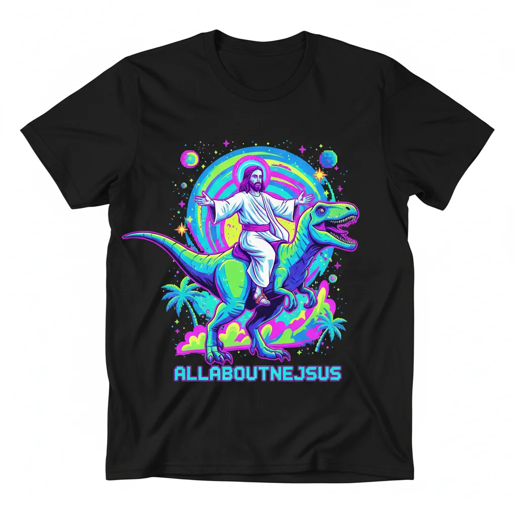 Dino Rider Jesus Tee: Unleash Your Spirit
