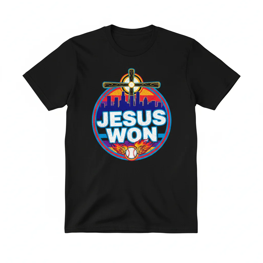 Jesus Won Los Angeles Dodgers Baseball Logo T-Shirt - Premium Cotton Tee