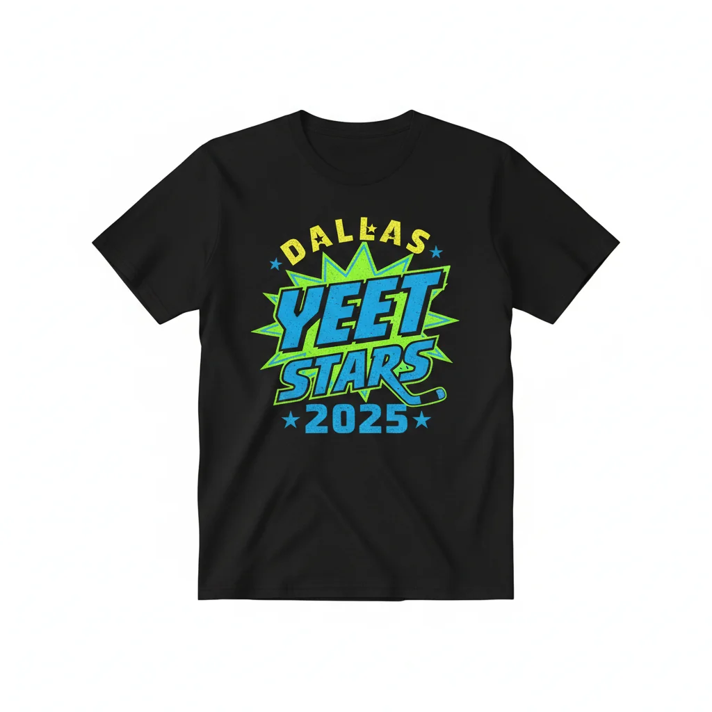 Jey Uso "YEET 2025" Dallas Stars Inspired Art Shirt