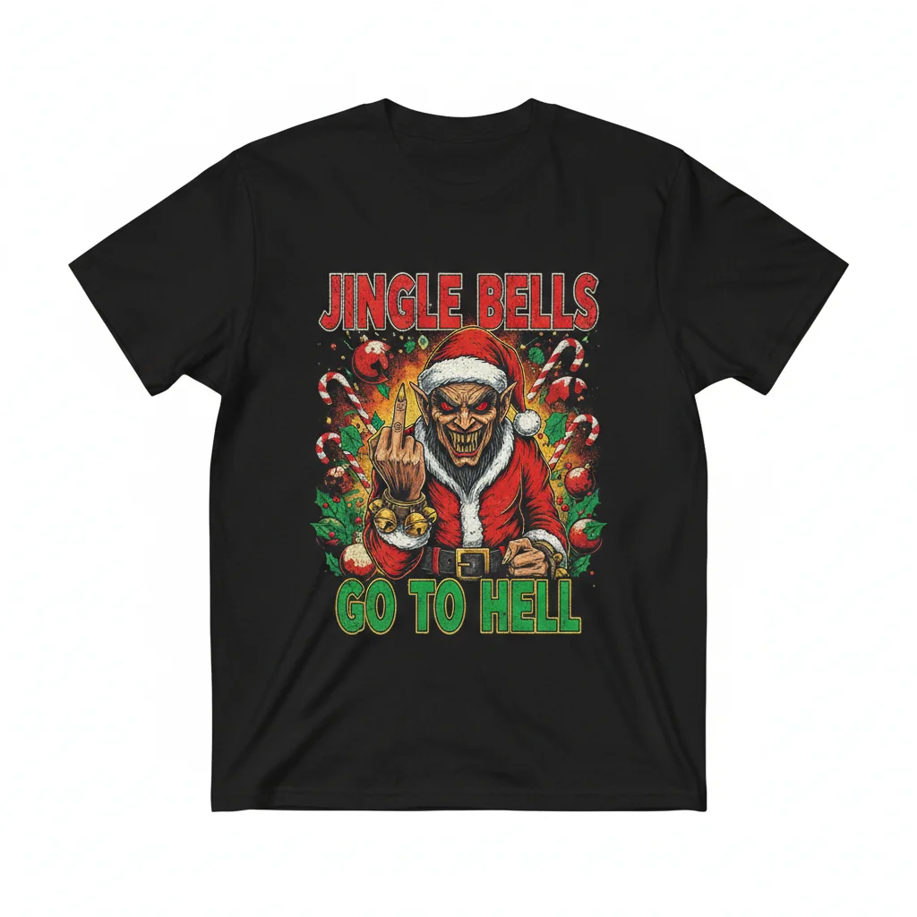 Jingle Bells, Go To Hell - Essential Street Tee (White)