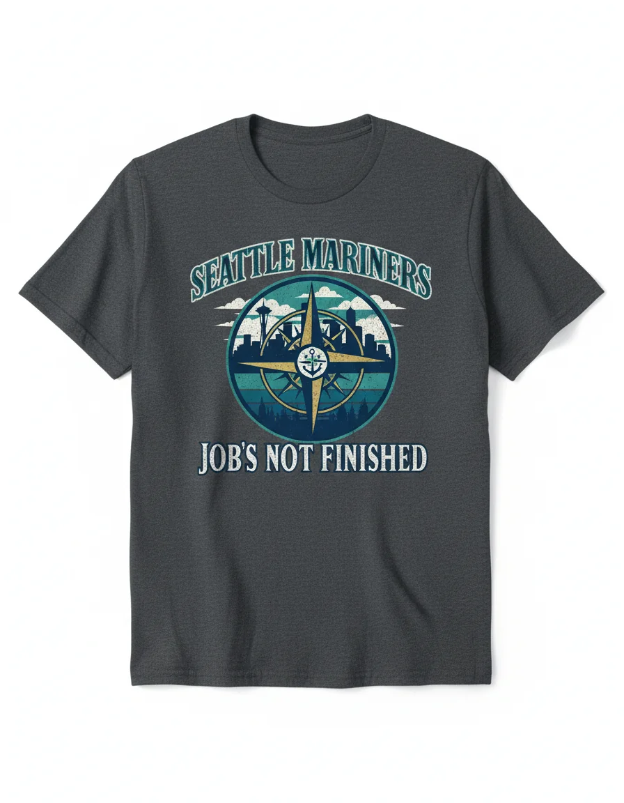 Job's Not Finished Seattle Mariners Baseball Shirt