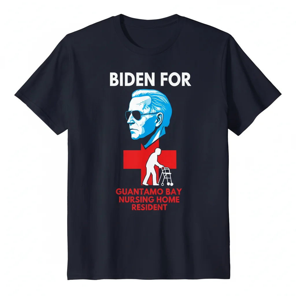 Joe Biden for Resident Guantanamo Bay Nursing Home T-Shirt - Political Satire Humor Tee