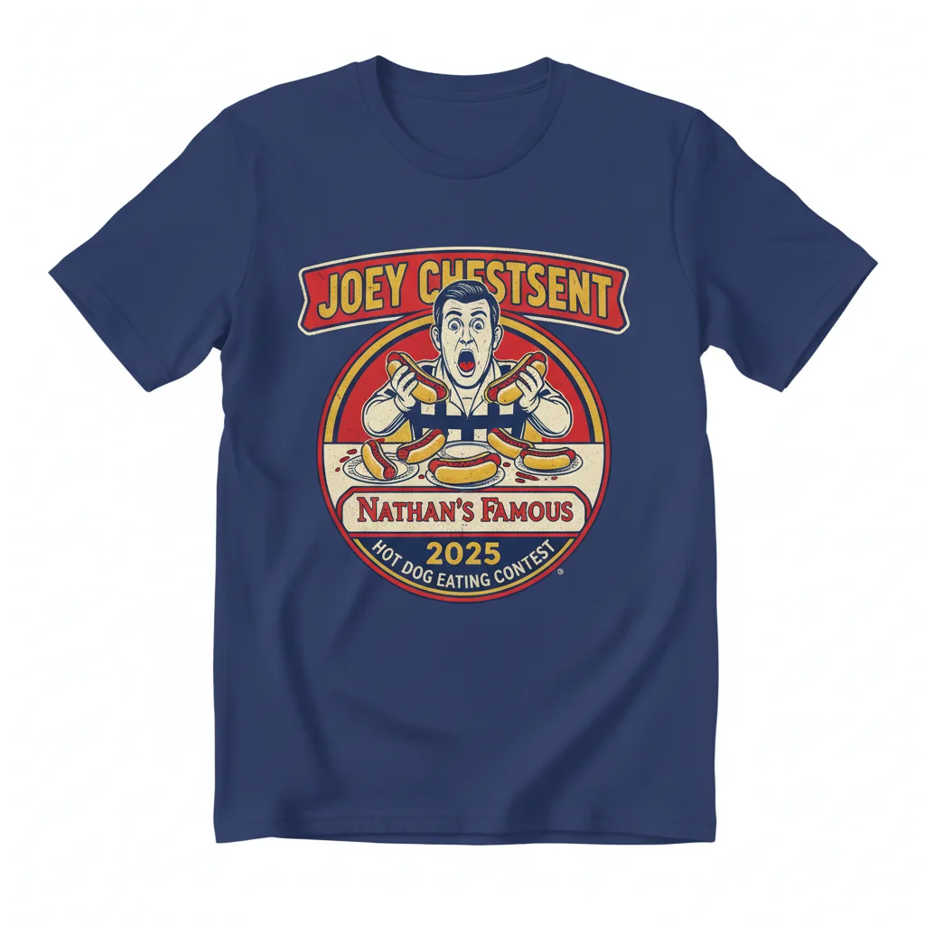 Joey Chestnut Nathan's Hot Dog Eating Contest 2025 T-Shirt