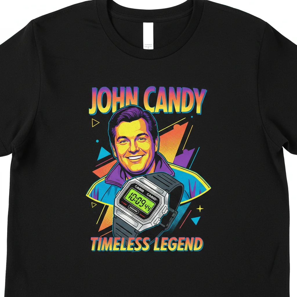 John Candy Casio Watch T-Shirt | Retro 80s Movie Fan Tee