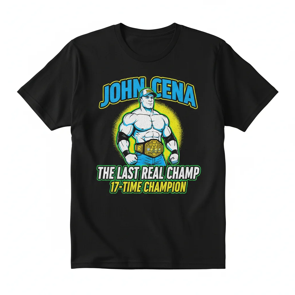 John Cena 17-Time Champion Shirt | The Last Real Champ WWE Graphic Tee