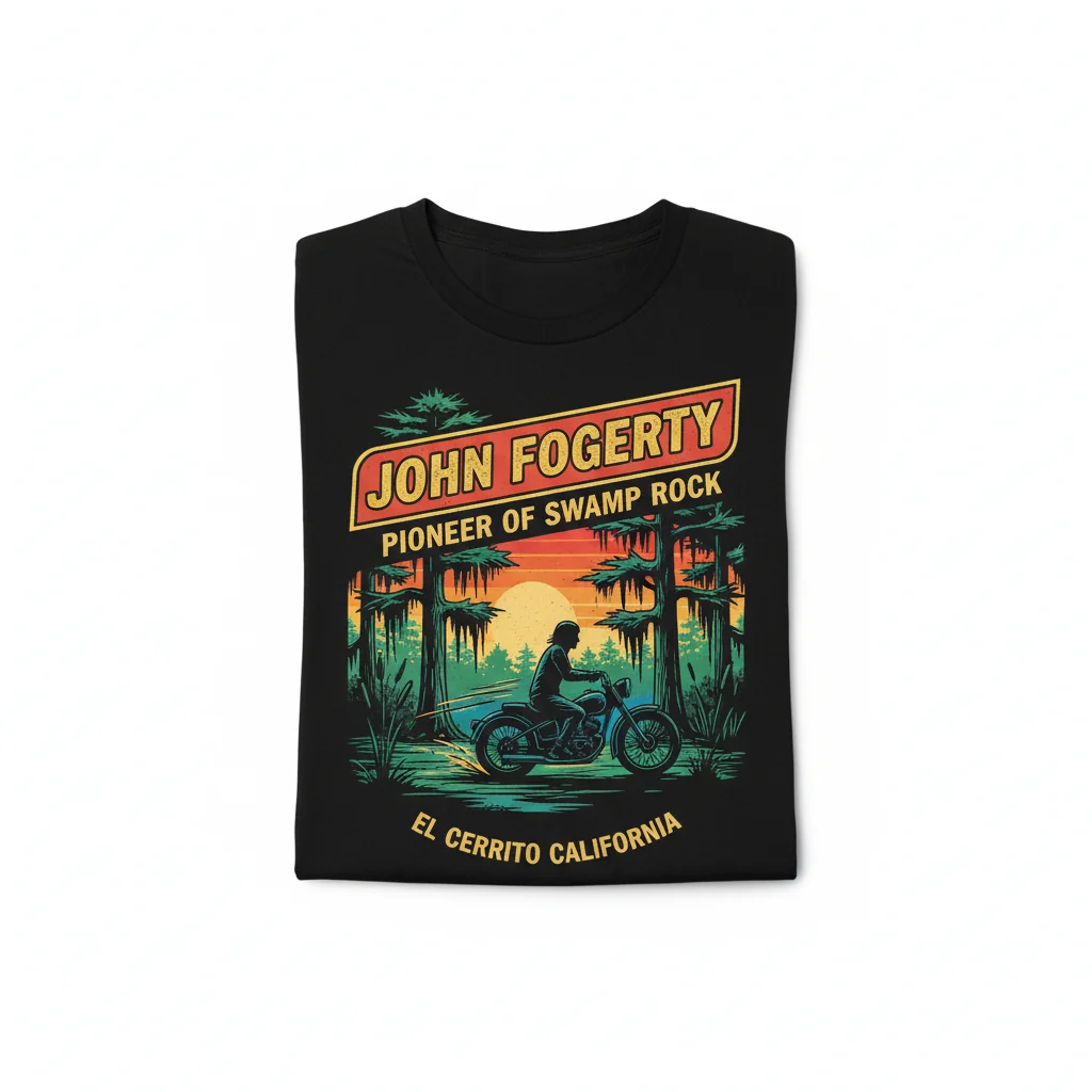 Camiseta John Fogerty Pioneer of Swamp Rock El Cerrito California – Confort Duradero