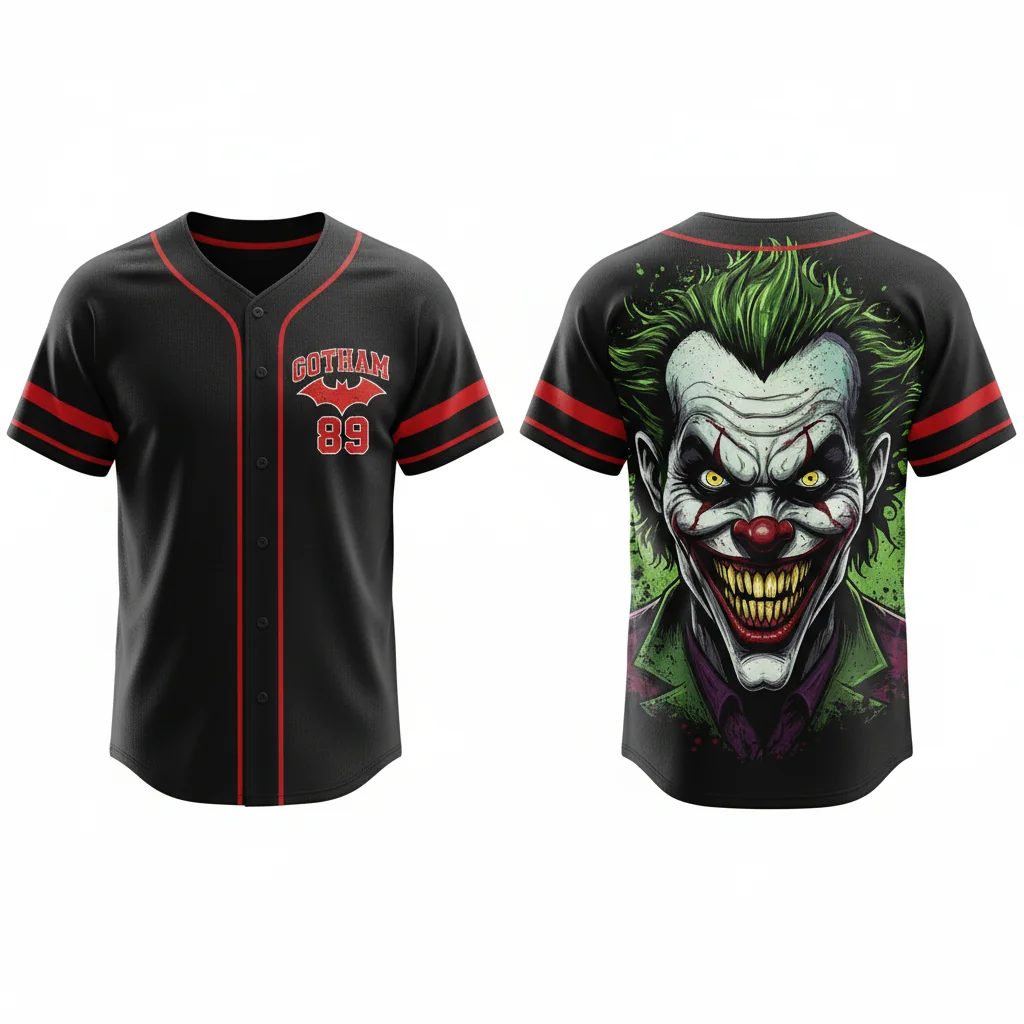 Joker Scary Smile Baseball Jersey
