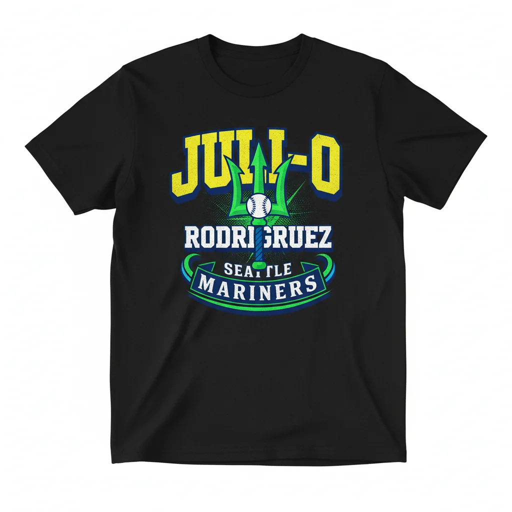 Julio Rodriguez 'Juli-O' Trident T-Shirt | Seattle Mariners Fan Apparel