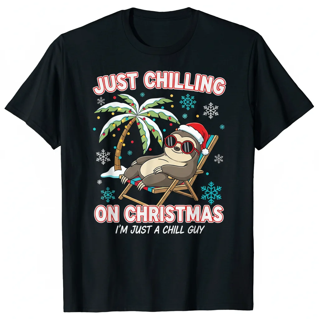 Chill Guy Christmas Snowflake Tee
