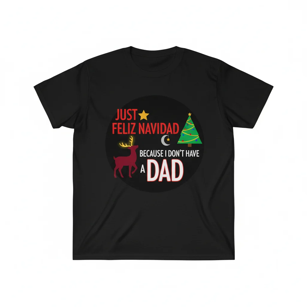 Feliz Navidad Funny Christmas Shirt - No Dad Holiday Tee Gift
