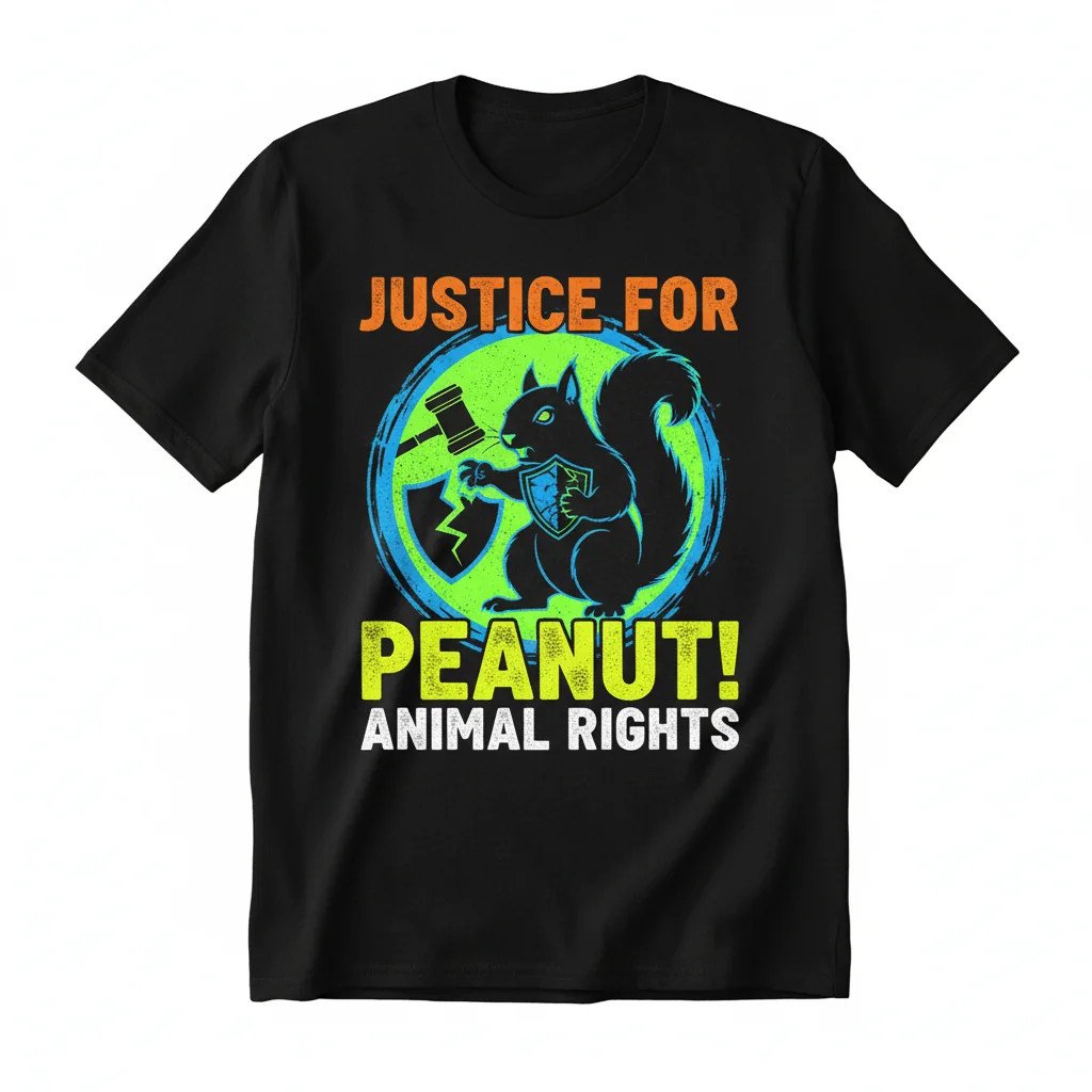 Peanut the Squirrel: A Symbol of Animal Rights & Empathy Tee