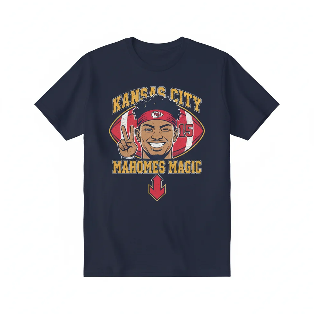 Patrick Mahomes Kansas City Chiefs Mascot Cartoon T-Shirt – Super Fan Apparel