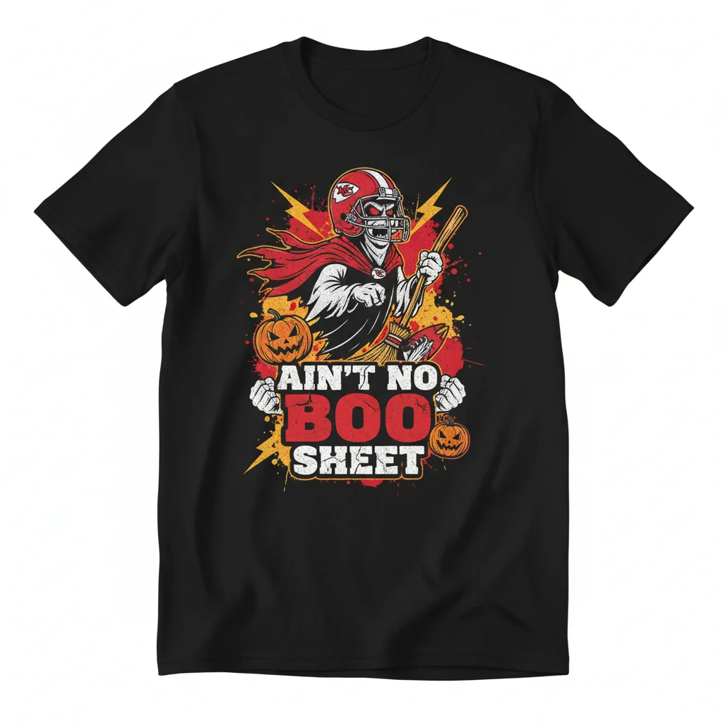 Chiefs 'Ain't No Boo Sheet' Halloween Ghost Tee – Spooky Spirit & Ultimate Comfort