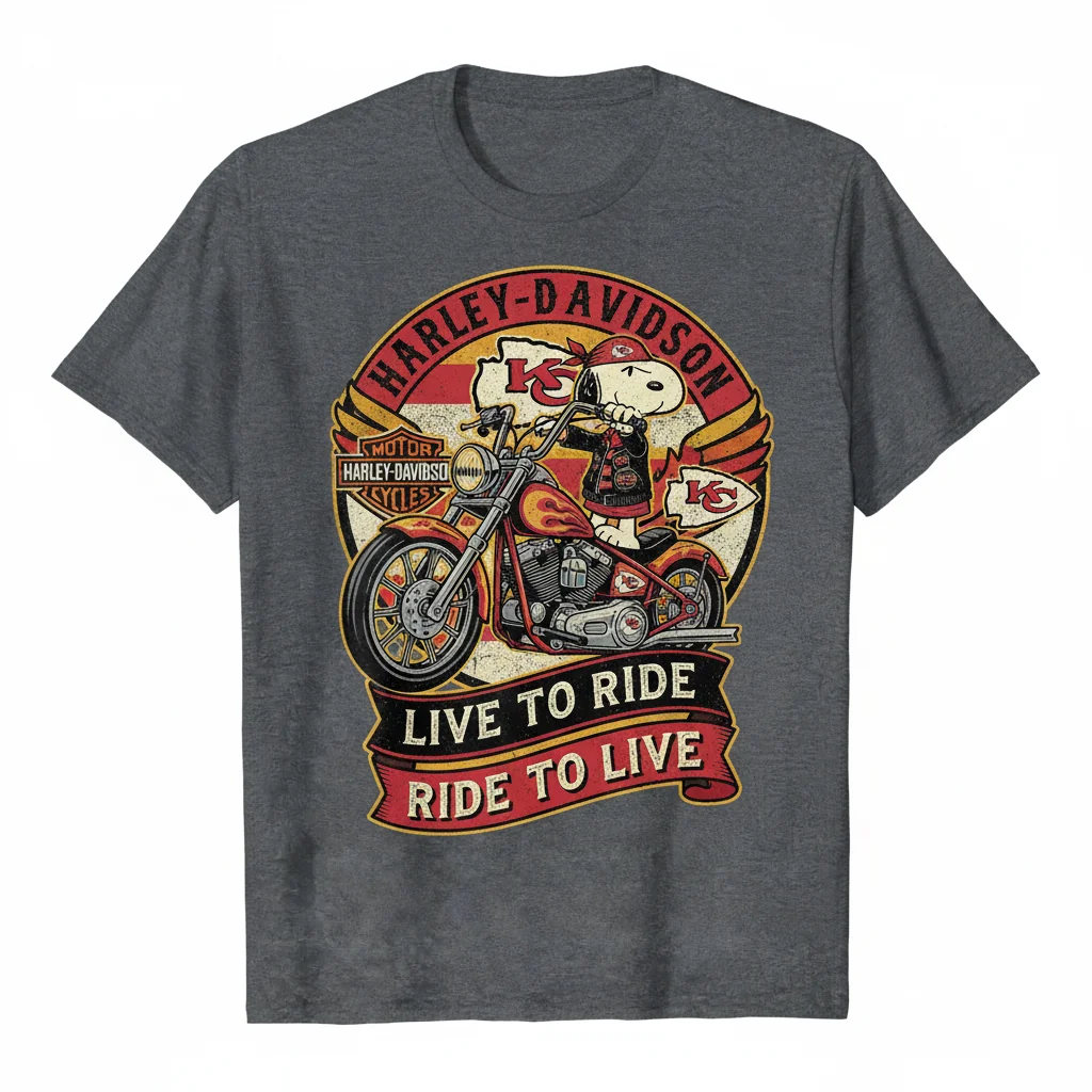 Chiefs x Snoopy: Live to Ride, Ride to Live T-Shirt