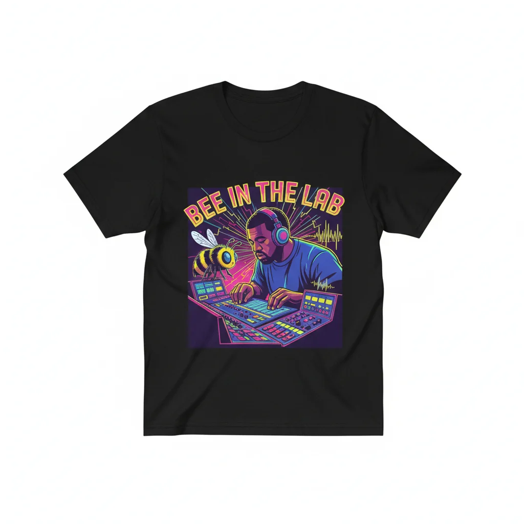 Embrace the Unseen: "Bee in the Studio" Kanye West Artistic Tee