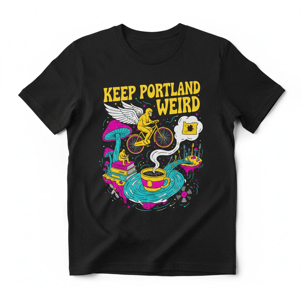 Embrace the Spirit: Keep Portland Weird - Yellow Tri-blend T-Shirt